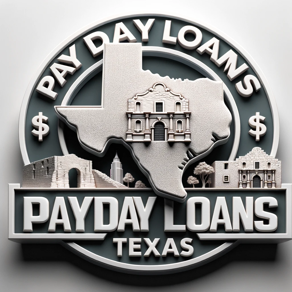 Header 47 logo for payday loans Texas featuring a stylized map of Texas and currency symbols.
