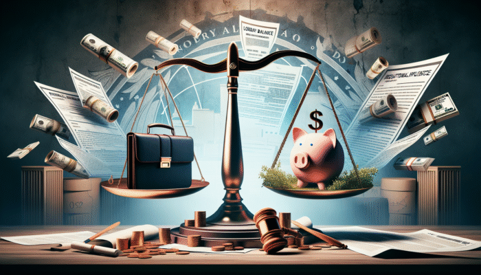 A scale balancing a payday loan contract and financial well-being against fluctuating Texas regulatory documents.