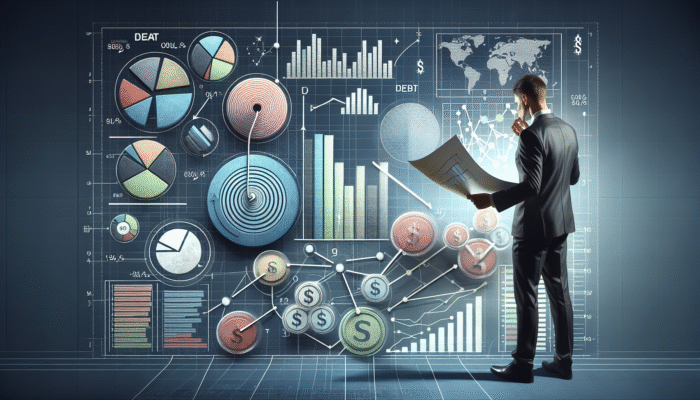 A person placing a payday loan document into a financial plan chart with graphs and goal markers.