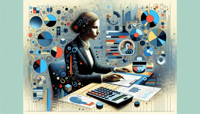 A person at a desk with financial documents and calculator, planning payday loan recovery.